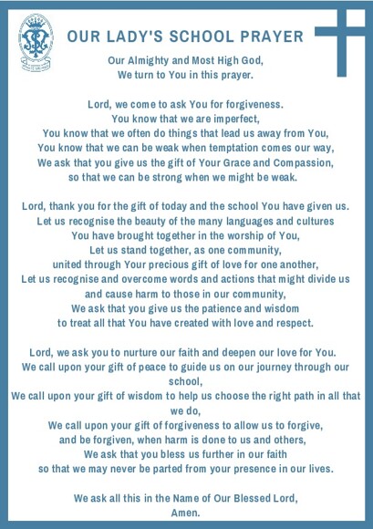 Common Prayers - Our Lady's Catholic High School